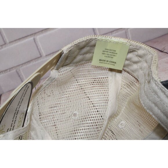 Vintage Adams F&R Trucker Hat Distressed Gray & Beige Mesh Cap Adjustable Snapba - Picture 7 of 8